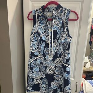 Floral Lilly Pulitzer Sleeveless golf  Dress - Blue and White